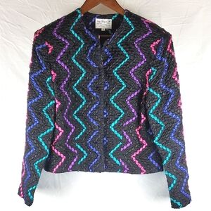 Vintage 80s Colorful Ribbon Jacket‎